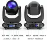 Projecteur Lyre Beam 295W professionnel avec prisme 7 facettes (Prisma 1 7 Facet) et 15 gobos statiques, idéal pour l'éclairage DJ, Disco et les événements au Maroc.