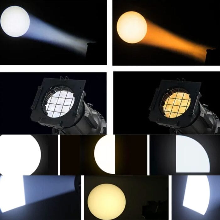 LED Profile Spot 200W WW/CW | Projecteur Théâtre – Image 2