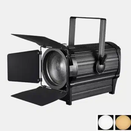 Projecteur Fresnel LED 200W bi-color FL20 avec zoom électrique DMX