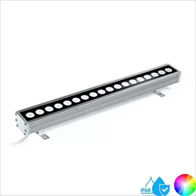 Wall Washer LED 18×12W RGBW IP68 pour illumination de façade extérieure