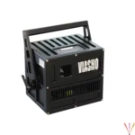 Façade du projecteur Laser RGB 6W Viasho L6500RGB montrant l'ouverture des scanners optiques 40kpps.
