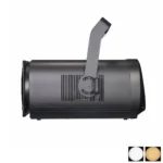 Vue de profil du Projecteur Fresnel LED 350W montrant la lyre de suspension et le châssis en aluminium.