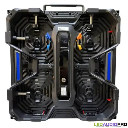 Face arrière du cabinet Unilumin UGNⅡ P2.6 montrant ses quatre modules de 250 × 250 mm