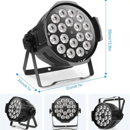 PAR LED 270W 18×15W 4IN1 RGBW PROLIGHT — schéma des dimensions